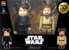 [Used] Figure BE@RBRIC - 33. Anakin Skywalker & Obi-Wan Kenobi 100% 2-figure set "Happy Lottery STAR WARS BE@RBRIC" Pair Box Prize