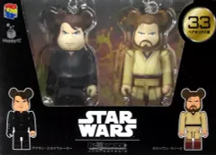 【中古】フィギュア BE＠RBRIC-ベアブリック- 33.アナキン・スカイウィーカー＆オビ=ワン・ケノービ 100% 2体セット 「Happyくじ STAR WARS BE＠RBRIC」 ペアボックス賞