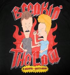 ビーバス アンド バットヘッド Tシャツ BEAVIS and BUTT-HEAD BREAKIN THE LAW 正規品
