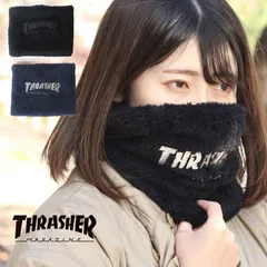 メンズ レディース ネックウォーマー / ネックウォーマー THRASHER スラッシャー マガジンロゴ リバーシブル ネックウォーマー 22TH-K50 ブランド 秋 冬 フリース もこもこ