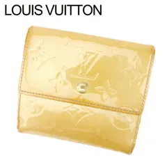 ルイ ヴィトン Wホック 財布 三つ折り ポルトモネビエカルトクレディ ヴェルニ ベージュ パテントレザ- Louis Vuitton ホックサイフ ホック財布 財布 サイフ 財布 ユニセックス 小物  P620 