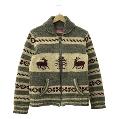 JUNYAWATANABE COMMEdesGARCONS MAN / ジュンヤワタナベマン | 手編み カウチンジャケット | グレー/ボルドー/アイボリー | メンズ