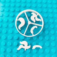 3057　レゴ　羽根飾り　白　羽飾り　お城シリーズ　キャッスル　ミニフィグ　LEGO　レゴブロック