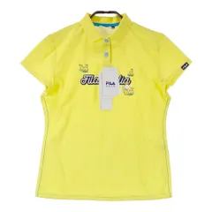 サイズ：M FILA GOLF フィラゴルフ  半袖ポロシャツ  イエロー系 [240101462680] ゴルフウェア レディース ストスト