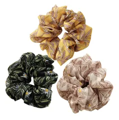 新品 [SEISEI] 和風シュシュシンプルレディースガールズ ヘアゴム黒 可愛いシュシュヘアアクセサリー 大きめ 髪留め シュシュセット 綺麗め 大人 上品 結婚式 3/4/5/6/7点セット