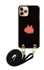 Galaxy S21 5G SC-51B SCG09 ギャラクシーS21 スマホケース スマホショルダー メンダコ ワンポイント レッド かわいい レザーベルト ストラップ 調節可能 130cm  カラー08