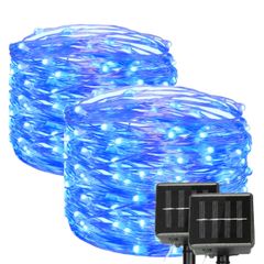 新品 防水防雨 屋外用ライト クリスマスツリーライト 8モード 室内 20M ガーデンライト 200球 10m*2点セット パーティーライト ストリングライト ハロウィン フェアリーライト 防水【10ｍ100球ｘ2台】LEDイルミネーションライト 正月 ソーラ