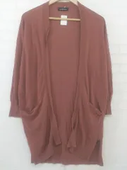 ◇ green label relaxing UNITED ARROWS コットンニット 長袖 ガウンカーディガン ブラウン系 レディース P  【中古】 【1211160008099】