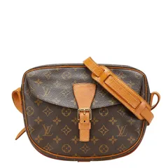 ルイ ヴィトン モノグラム ジュヌフィーユMM 斜め掛け ショルダーバッグ M51226 ブラウン PVC レザー レディース LOUIS VUITTON【1-0215491】