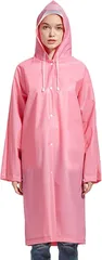 Captain K キャプテン・ケイ リュック対応 レインコート 収納袋付き 携帯用 レインポンチョ 男女兼用 登山ポンチョ 雨具 カッパ( ピンク,  L)