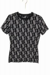 エルメス HERMES 22SS 総柄 カットソー サイズ34 2E4600DG Tシャツ 半袖 クリティケス ホワイト 【ブランド古着ベクトル】☆AA★●250721 エルメス HERMES 22SS 総柄 カットソー サイズ34 2E4600DG T