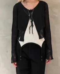 【新品】PERVERZE Double Sheer Cardigan black Double Sheer Cardigan/Cream｜PERVERZE | パーバーズの公式