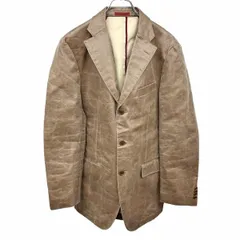 【中古】[印象AB] 23区 HOMME ニジュウサンク オム テーラードジャケット メンズ 50(C96-102) ブラウン [表側：アクリル100%/裏側：綿×ポリ/袖裏：ポリ100%] 裏地無し 内ポケット×2 無地 3つボタン留め センターベントのサムネイル