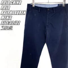 【US古着】POLO RALPH LAUREN　POLO CHINO　ポロラルフローレン　ポロチノ　STRETCH SLIM FIT　チノパン　メンズ　サイズ表記32/32　L相当　ダークネイビー