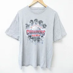 XL/古着 半袖 Tシャツ メンズ MLB ボストンレッドソックス 上原浩治 クルーネック グレー 霜降り 25jun07 中古
