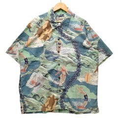 PATAGONIA パタゴニア 品番 2570S8 pataloha パタロハ 2008 総柄 半袖シャツ グリーン系 サイズ L 正規品 / 50589