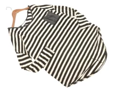 AZUL BY MOUSSY アズールバイマウジー フェイクレザー ポケット ボーダー カットソー sizeF/白ｘ黒 ■◇ レディース