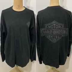 古着 /HARLEY-DAVIDSON / ハーレーダビッドソン ロングTシャツ スウェット トレーナー 黒 ブラック