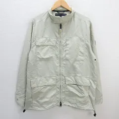 z■トミーヒルフィガー/TOMMYHILFIGER ナイロンジャケット【S】ベージュ系/men's/7【中古】■