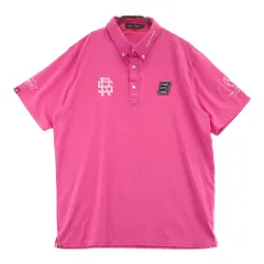 サイズ：L ROUGH&SWELL ラフアンドスウェル  半袖ポロシャツ ボタンダウン  ピンク系 [240101370820]# ゴルフウェア メンズ ストスト