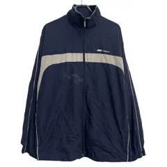 Reebok ジャケット L ネイビー グレー リーボック ジップアップ ワンポイント ロゴ スポーティー アウター 古着卸 アメリカ仕入 a701-7154