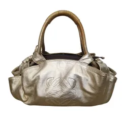 LOEWE ロエベ ナッパアイレ ハンドバッグ 羊革 シルバー アナグラム ロゴ ロエベ LOEWE ナッパアイレ アナグラム ハンドバッグ ゴースト