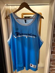 Champion メッシュタンクトップ レッド M→XL 古着 - メルカリ