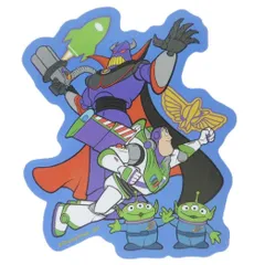 【メール便】トイストーリー ダイカットシール キャラクターステッカー バズ＆ザーグ＆エイリアン ディズニー スモールプラネット ダイカットビニールステッカー デコシール 耐水性 キャラクター グッズ 
