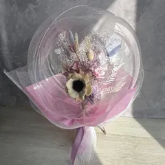 パープル系バルーンブーケ　花束　ギフト