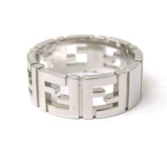 Tj277121 フェンディ FENDI　リング・指輪　FFモチーフ　メタル　7AJ591　中古