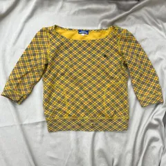 BURBERRY LONDON バーバリーロンドン　レディース　カットソー　トップス　サイズ38 黄色系　チェック柄