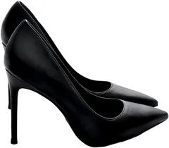 goodspoon 10cmピンヒール ハイヒール パンプス ポインテッドトゥ オシャレ フォーマル( ブラック,  25.5 cm)