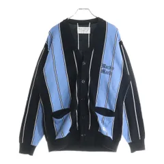WACKO MARIA (ワコマリア) 23SS STRIPED CARDIGAN ストライプ ジャガード ニット カーディガン ブラック/ブルー 23SS-WMK-KN12