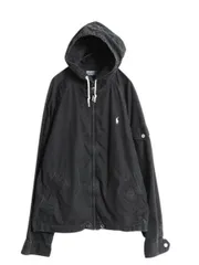 【お得なクーポン配布中!】 00s ポロ ラルフローレン フルジップ フード パーカー ジャケット メンズ XL 古着 オールド ヨットパーカー ブルゾン ジャンパー ブラック