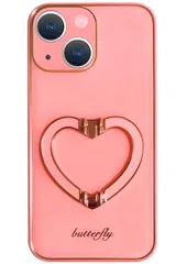 【数量限定】かわいい おしゃれ スタンド付き スマホ 可愛い 韓国 アイフォン13 リング ハート ケース ピンク 13 iphone