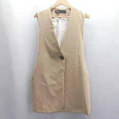◇ Θ ZARA ザラ サイドオープン ベスト サイズEUR M ベージュ レディース E  【1503060046098】