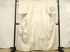 三越扱いの訪問着袷着物 絞りに草花文様 レディース