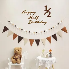 ハーフバースデー 誕生日 飾り バースデー 飾り 誕生日 飾り 女の子 男の子 フェルト happy birthday レターバナー 誕生日 写真背景 子供 お祝い