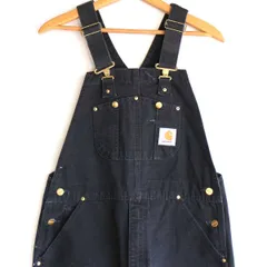 【美品】Carhartt オーバーオール ダブルニー仕様　ネイビー30x34 Carhartt(カーハート) / 90s/刺繍タグ/Made In U.S.A.