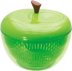 【特売】現代百貨 野菜の水切り器 アップル サラダスピナー S グリーン K333-GR