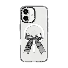 【新品】 CASETiFY クリア MagSafe 対応 iPhone 16 ケース [黄変なし / 2mからの落下試験をクリア (MIL規格3倍相当) / ワイヤレス充電およびMagsafe対応] - Metallic Ribbon - クリア 1