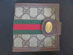 BJK2★グッチ/GUCCI シェリーライン GG柄 二つ折り 財布 オールドグッチ