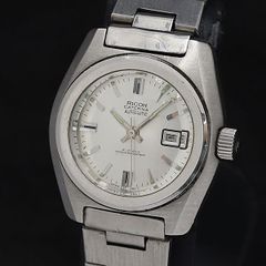 動作品 RICOH クォーツ 314003 デイト メンズ腕時計 シルバー - メルカリ