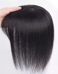 【新着商品】人毛ウィッグ 部分ウィッグ女性 ウィッグ人毛 つむじ 前髪ウィッグ 前髪 白髪隠し ポイントウィッグ 部分ウィッグ人毛 かつら ヘアピース 色：自然黒茶色 部分ウィッグ 長さ：25㎝（中大面積8*12㎝）クリップ3個 RENLIGUOJI母親にプレ