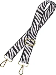 Lelotte ショルダーストラップ バッグ用 太め ショルダーベルト 単品 柄 付け替え 調整可能 交換用 ショルダー紐(ゼブラ)