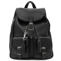 サンローラン SAINT LAURENT リュック・デイパック フェスティバル バックパック レザー ブラック シルバー金具 黒 YSL タッセル  421943 【保存袋】【中古】のサムネイル