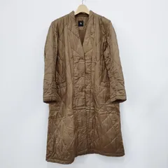 maison de SOIL パデットシルクキルティングコート ノーカラー 中綿 