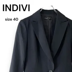 INDIVI インディヴィ ダークグレー スーツジャケット 長袖 サイズ40 毛混 127-49023 レディース ビジネス 0000220OC