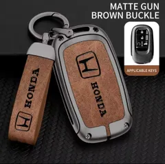 ホンダ キーケース ブラウンマット キーカバー キーホルダー 新型ヴェゼル RV系 ステップワゴン スパーダ シビック ハッチバック FL1 新型 ZR-V N-BOX JF5 JF6 新型フリード