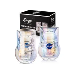 NASAコラボレーション ダブルウォールグラス 2個セット | Astronaut Double Wall Glasses  保温・保冷◎ ペアグラス 宇宙飛行士 NASAコラボ ビアグラス ギフト・贈り物に